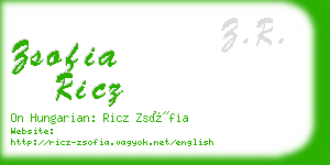 zsofia ricz business card